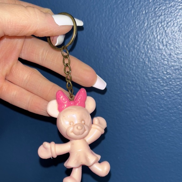 Pink Minnie Mouse plush Keychain - Picture 7 of 7